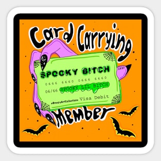 Spooky Bitch Card Sticker